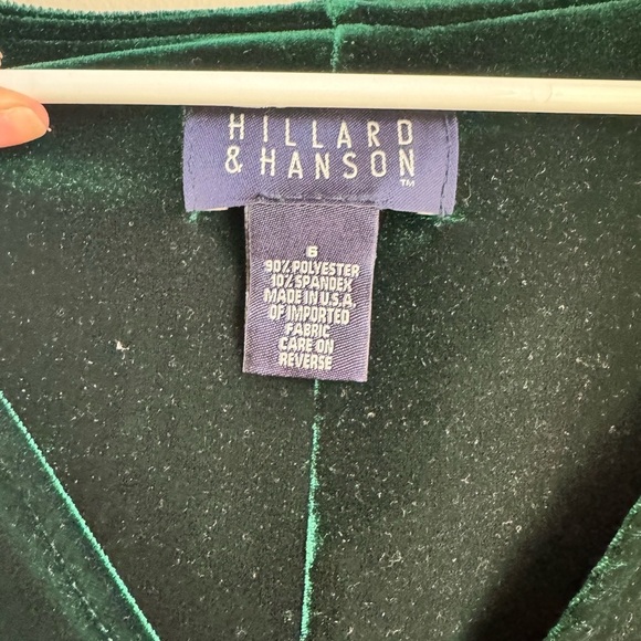 Emerald Green Velvet Long Sleeve Top S | Holiday Party Y2K Chic Wrap Front - Picture 3 of 4